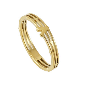 Zogxin Hollow Cross Ring 18K Gold Stainless Steel Men's Jewelry Gift Fashion Rings - Product Image 5