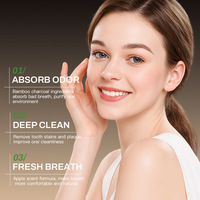 KORMESIC 60g Vente en gros Marque privée Poudre dentifrice naturelle aux herbes, menthe et charbon de bambou probiotique pour le nettoyage buccal
