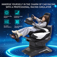 Chaise de simulateur de conduite de cockpit avec moniteur à lunette étroite de 3x32 pouces Ultimate Racing Professional Motion Racing Simulator