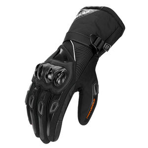 Gants d'hiver de moto en cuir imperméables et chauds Gants d'équitation de <span class=keywords><strong>vélo</strong></span> électrique antidérapants - Product Image 2