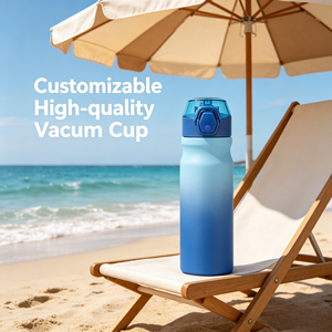 Nouvelle Bouteille d'Eau Isotherme Dégradée, Tasse de Sport <span class=keywords><strong>en</strong></span> Acier Inoxydable 304, Thermos Portable avec Paille pour l'Extérieur - Product Image 2