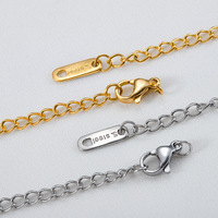 Chaîne d'extension YML avec fermoir à homard, collier, plaqué or 18 carats PVD, extensions en acier inoxydable pour accessoires de bijoux