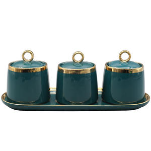 Keramik Gewürz glas Küche Gewürz behälter Salz Zucker glas Haushalts set - Product Image 5