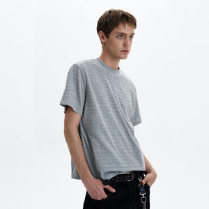 เสื้อยืดวินเทจผ้าถักลายสีทึบทำจากผ้าฝ้าย100% น้ำหนักมากแบบโอเวอร์ไซส์ออกแบบได้ตามต้องการ - Product Image 2