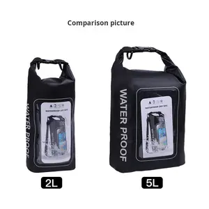IPX-5 en PVC 2L sacs de rangement de plage à bandoulière étanches 2-en-<span class=keywords><strong>1</strong></span> pochette pour téléphone toutes saisons natation Rafting - Product Image 3