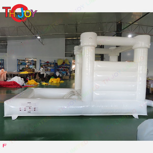 Castillo Inflable Blanco de 4x2.5m <span class=keywords><strong>con</strong></span> <span class=keywords><strong>Piscina</strong></span> de Pelotas para Niños Pequeños, Mini Castillo Inflable para <span class=keywords><strong>Alquiler</strong></span> - Product Image 3