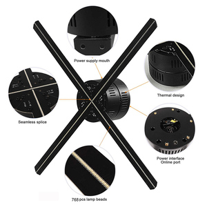 <span class=keywords><strong>Projecteur</strong></span> publicitaire <span class=keywords><strong>holographique</strong></span> 3D 65cm 4 pales LED ventilateur <span class=keywords><strong>holographique</strong></span> grand <span class=keywords><strong>meilleur</strong></span> pour les centres commerciaux d'exposition vacances - Product Image 4