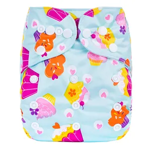 Cloth Diapers Reusable OEM High Quality 1 Size Adjustable Customize Cloth Nappy Ecologic Breathable Washable Reusable Baby Cloth Diaper