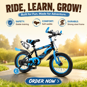 Vélo pour enfants en acier de 12 et 14 pouces avec roues d'apprentissage et porte-bouteille, fabrication OEM/ODM sur mesure, directement de l'usine - Product Image 1