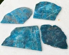 Venta al por mayor de losa de apatita azul natural en bruto, cristal pulido, espécimen mineral, roca de cristal curativa para decoración del hogar - Product Image 6