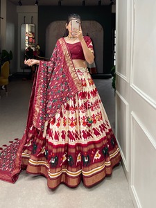 Nouvelles Collections Imprimer Tussar Silk Lehenga Choli pour Femmes Disponible au Prix de Gros - Product Image 6