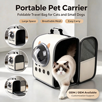 Sac à dos de transport pour animaux de compagnie Space Capsule, fenêtre de visualisation transparente, sac de voyage ventilé et confortable pour chats, activités de plein air