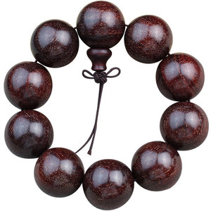 Bracelet en bois de santal sanguin zambien, perles rondes de 25mm, bijoux unisexes, cadeau fabriqué à Hangzhou XT07 - Product Image 5