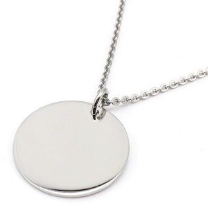 Wholesale Stainless Steel Best Gifts Blank <b>Custom</b> Engrave logo Laser logo Round Pendant <b>Necklace</b> with Diamond - Product Image 5