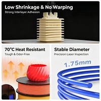 Filamen Cetak 3D Zorvant PETG 1.75mm 1KG Gulungan Model PETG-MU03-103 Warna Lembut Elegan Tahan Benturan Tinggi Anti-Lengkung OEM