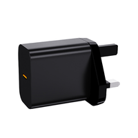 Adaptateur d'alimentation PD25W PD 3.0 à charge rapide Type-C GaN avec prise UK, OTP, respectueux de l'environnement, pour ordinateur portable, téléphone portable, montre connectée