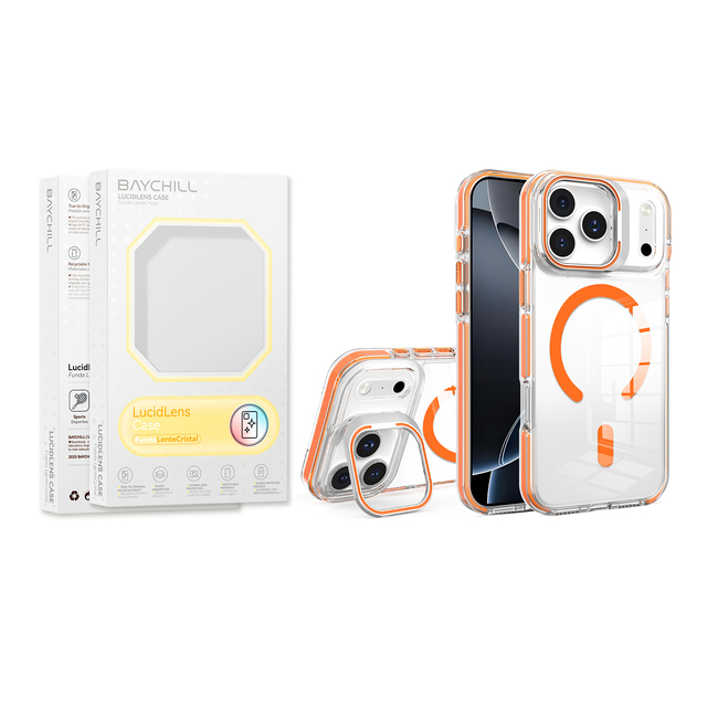 PC TPU Dual Layer Wireless Charge Magnetic Kickstand Phone Case for 17/16/15/14/13/12 Models with Aluminium Alloy