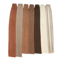Extensions de cheveux humains vierges de qualité supérieure, tissage Genius, ultra-fins, double épaisseur, invisibles, coupables, lisses comme de la soie