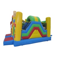 Taille personnalisée en gros prix bon marché attraction gonflable Clown gonflable videur combo château plein d'entrain pour enfants