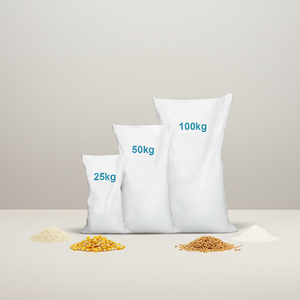 Sacs d'emballage tissés en PP durables de 25 kg et 50 kg, résistants à l'humidité, pour sable, <span class=keywords><strong>ciment</strong></span>, engrais chimiques, aliments, aliments pour animaux, riz, farine - Marque Loonde - Product Image 1