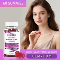 Gummies multivitaminées pour femmes OEM, complément alimentaire quotidien avec vitamine C, D3, complexe B pour le soutien immunitaire et énergétique, saveur fruitée