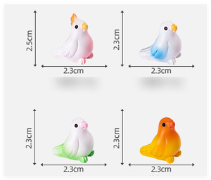 Mirco manzara süsler yaratıcı aksesuarları minyatür hayvanlar reçine papağan heykelcik kuş dekoratif sanat DIY 3D heykel - Product Image 5