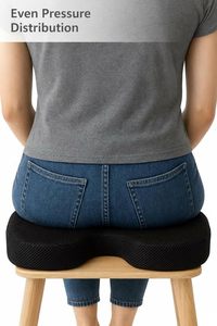 Coussin de siège ergonomique en forme de U pour chaise de bureau, orthopédique pour le coccyx, en mousse à mémoire de forme, pour voiture et avion, avec coussins lombaires - Product Image 4