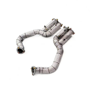 Tuyaux de liaison en acier inoxydable pour Porsche <span class=keywords><strong>718</strong></span> GT4/<span class=keywords><strong>GTS</strong></span>/Spyder <span class=keywords><strong>2020</strong></span>+ Système d'échappement Bouclier thermique Downpipe 1,5 mm d'épaisseur - Product Image 1