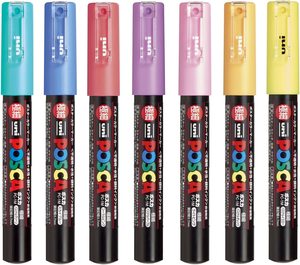 ปากกาเพ้นท์ <span class=keywords><strong>Uni</strong></span>-<span class=keywords><strong>Posca</strong></span> - หัวแหลมพิเศษ - ชุด 8 ด้าม (Pc-1M8C), รุ่น: PC-1M 8C - Product Image 6