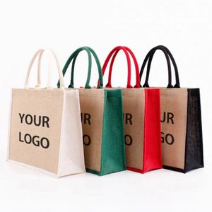 Advertising <b>Gifts</b> Wholesale High Quality Jute Tote Bags with Custom Printed logo - Product Image 1