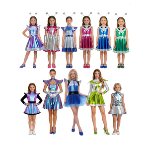 Disfraz Metálico Brillante de Astronauta Alienígena para Cosplay, Halloween, Juego de Rol de <span class=keywords><strong>Robot</strong></span> para Adultos, Traje con Accesorios para la Cabeza - Product Image 1
