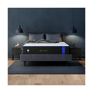 White gel Memory foam mattress for cool sleep and stress relief, medium firm mattress CertiPUR-US certified/vacuum compressed