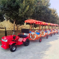 Train électrique touristique sans rails avec auvent, best-seller d'usine, pour sites touristiques et fermes