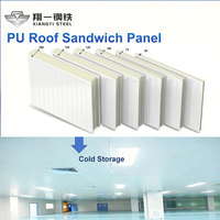 Panneau sandwich pour chambre froide en PU, panneau isolé pour la construction de chambres froides et de salles de réfrigération