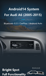 Đầu Android 14 8.8 inch tích hợp CarPlay cho xe Audi <span class=keywords><strong>A6</strong></span> C6 4f 2005 2006 2007 2008-2011 MMI 2G 3G, đầu đa phương tiện, màn hình stereo, hỗ trợ 4G - Product Image 2