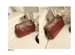 Venta al por mayor del Retro beso cierre etiqueta bolsos Oficina España Bolso Mujer De Cuero - Product Image 5