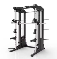 Ensemble de poulie réglable POWERMAN FITNESS et rack Smith en acier de 3,0 mm pour des entraînements intenses, développement musculaire, endurance et puissance