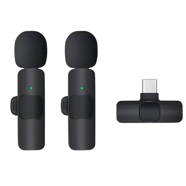 K9 Wireless Lavalier Microphone Noise Reduction 2.4G Collar Clip Mobile Phone Live Outdoors Studio-Ready Type-C Lightweight