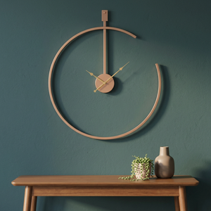Rustic Luxury Metal Wall <b>Clock</b> <b>Digital</b> Display Smart Control Elegant Appeal for Any Room Brushed Metal Table <b>Clock</b> - Product Image 4