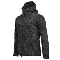 Veste tactique d'entraînement en plein air en softshell respirante et chaude avec capuche en polaire, couleur verte, de la marque Israel Olive