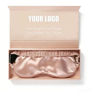 Factory Wholesale 6A Grade 100% Mulberry <b>Sleep</b> Eye <b>Mask</b> 16/19/22 Momme Embroidered Silk Eyemask With Gift Box Custom Logo - Product Image 1