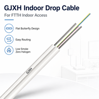 Câble de branchement intérieur FTTH GJXH le plus vendu, SM G652D G657A2, 2 fibres, LSZH, type arc, expédition rapide