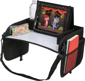 Suporte destacável para tablet, suporte para viagem para crianças com placa apagável seca para avião e impulsionador de assento