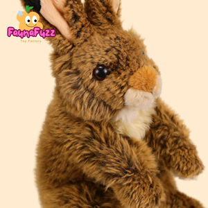 Conejo de Peluche Realista, Juguete de Plástico Súper Suave de Dos Tonos, Animal de Peluche para Niños Pequeños, Colores Personalizables, para Fiestas - Product Image 2