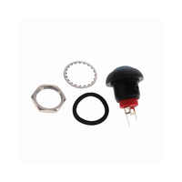 Interrupteur à bouton-poussoir pour contrôle industriel, 1NC 1NO, tête entièrement illuminée, montage sur panneau électronique en plastique, borne PCB, IP53, 250V 3A
