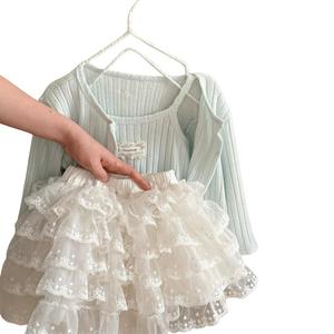 Tongxingyuan Girls' Cardigan Camisole Set With Skirt Breathable Spring Outfit For Baby Girls - Product Image 2