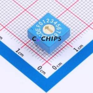 MER-16-WBP(thin) Rotary Encoder Switch Through hole Component (THT) Switch 16 Through Hole True Code - Product Image 1