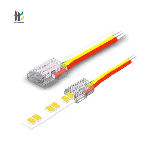 Dapat disesuaikan 3Pin CCT Dimmable LED strip konektor cepat menghubungkan 8mm 3Pin konektor untuk SMD strip