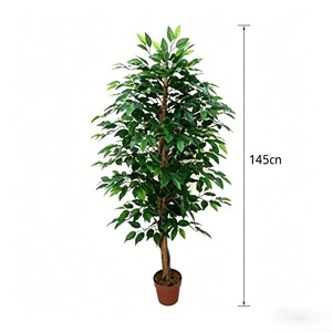 ต้นไทรบอนไซประดิษฐ์ขายส่ง ต้นไม้ขนาดเล็กตกแต่งบ้านในร่ม ต้นไม้จำลองสีเขียวสำหรับโต๊ะทำงานสำนักงาน - Product Image 2