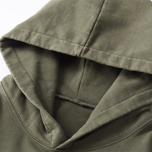 Sudaderas con capucha informales para hombre 350 GSM poliéster/algodón sudaderas lavadas con patrón de letras de talla grande otoño - Product Image 3